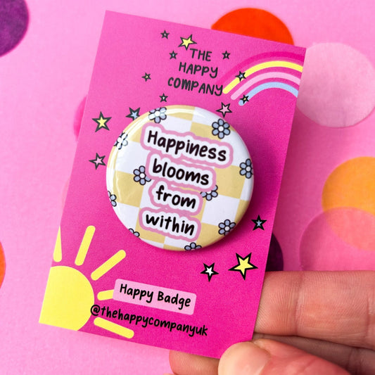 Happiness Blooms From Within Badge