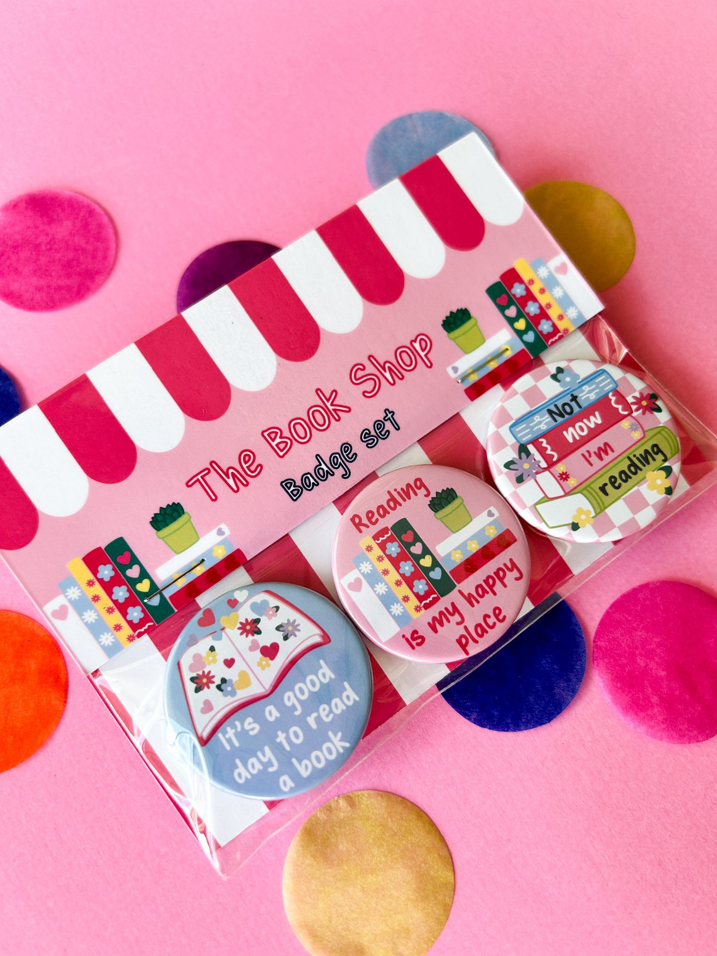The Book Shop Affirmation Badge Set