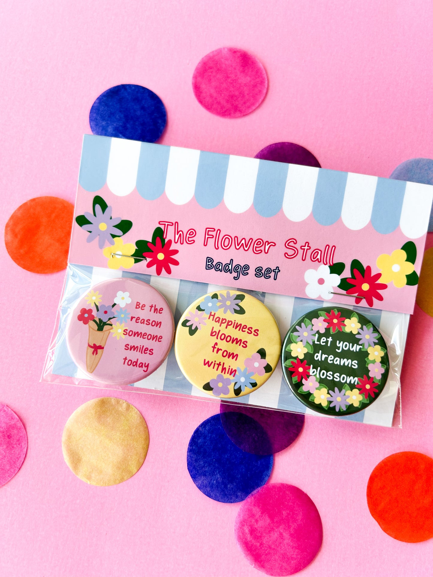 The Flower Stall Affirmation Badge Set