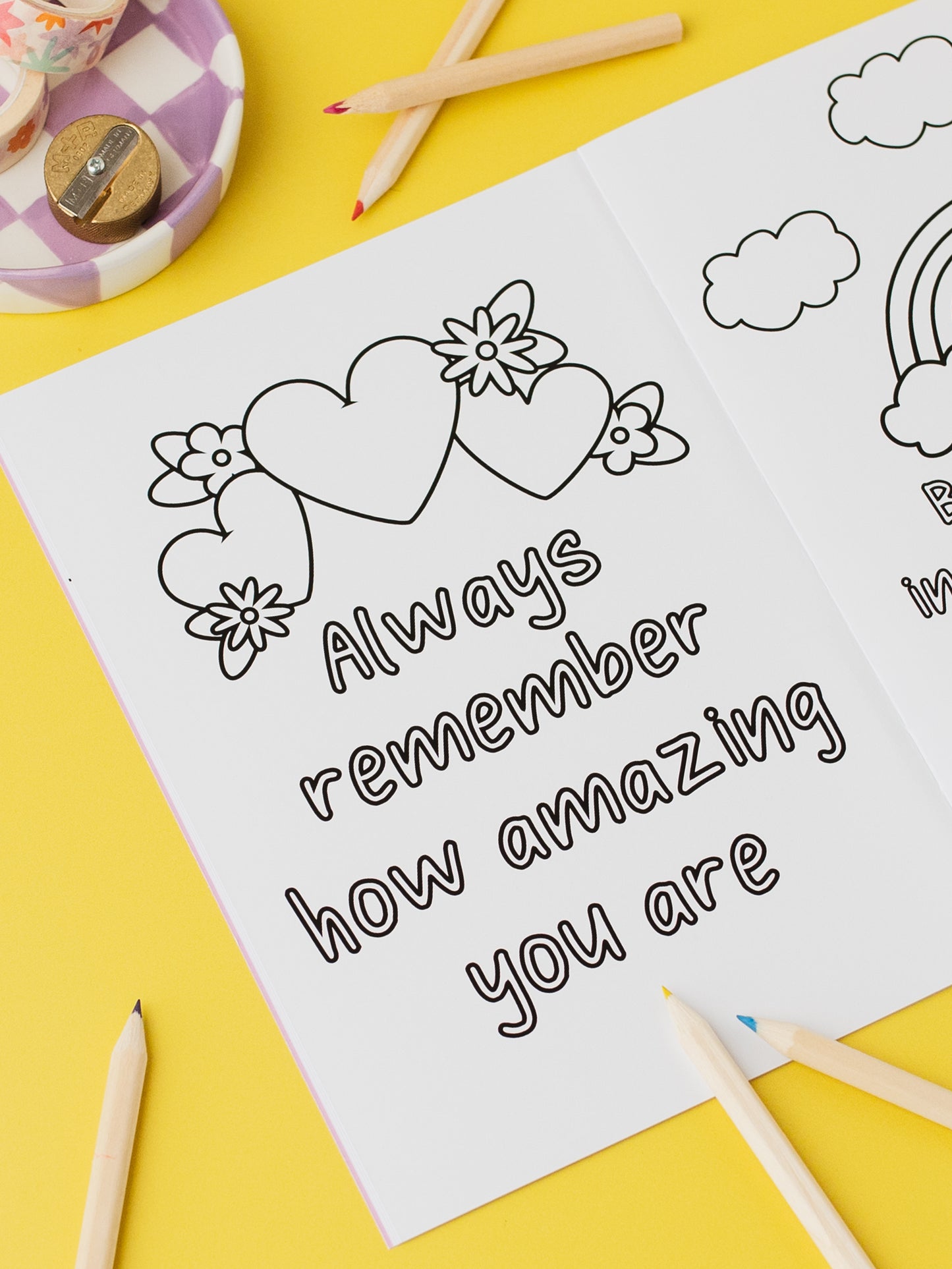 Happiness Affirmations Colouring Book