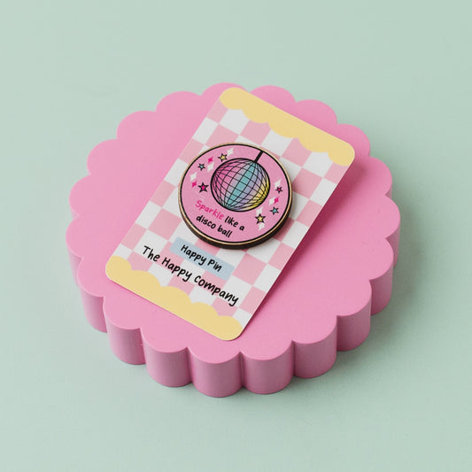 Sparkle Like a Disco Ball Wooden Pin
