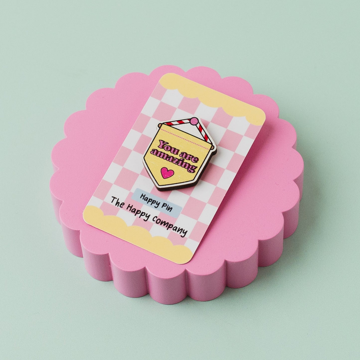 You Are Amazing Wooden Pin Badge