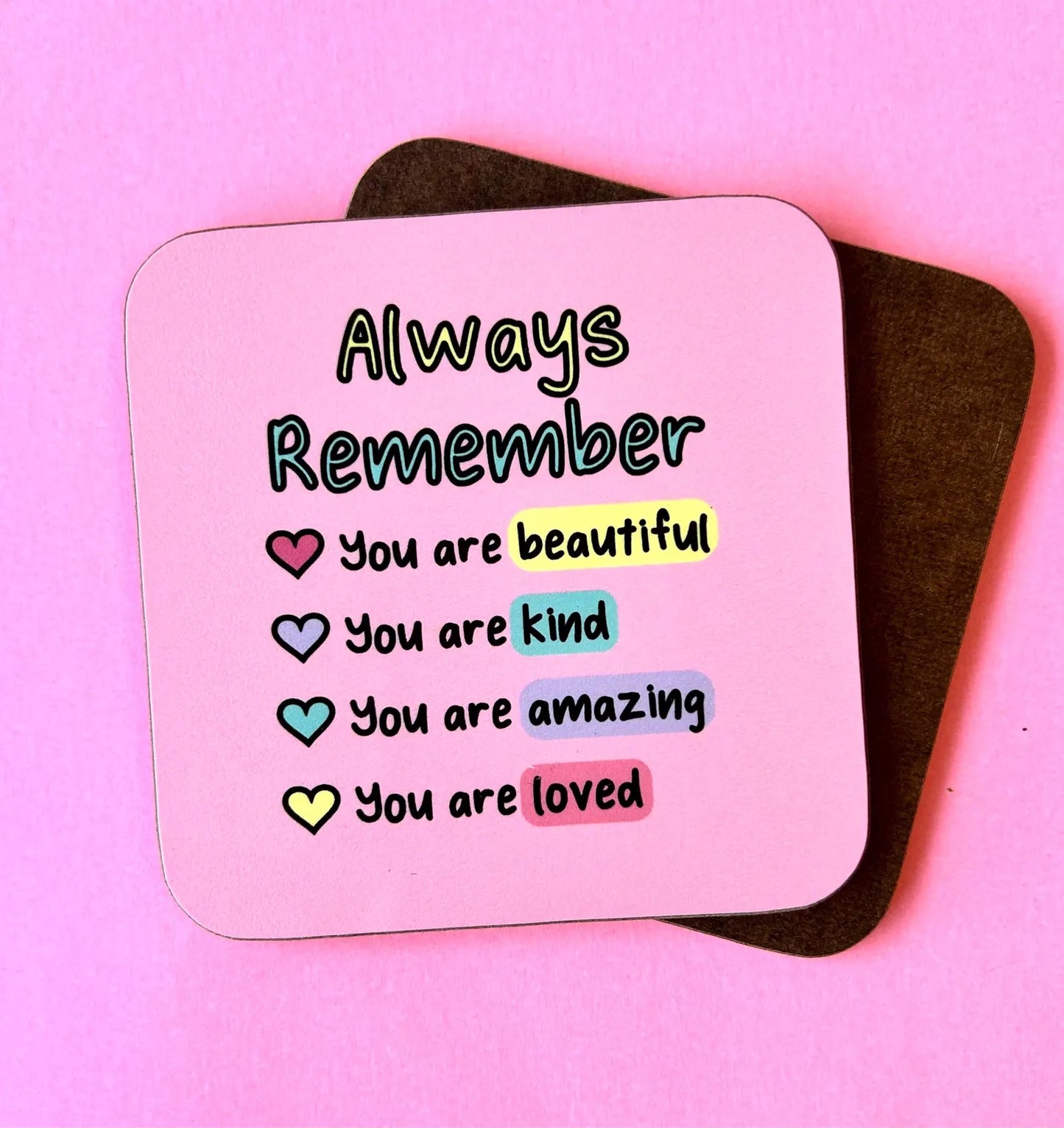 Always Remember Positive Affirmation Coaster