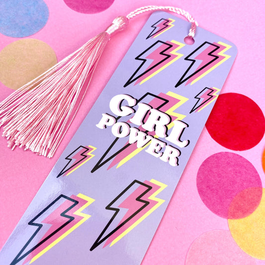 Girl Power Pink Tassel Bookmark