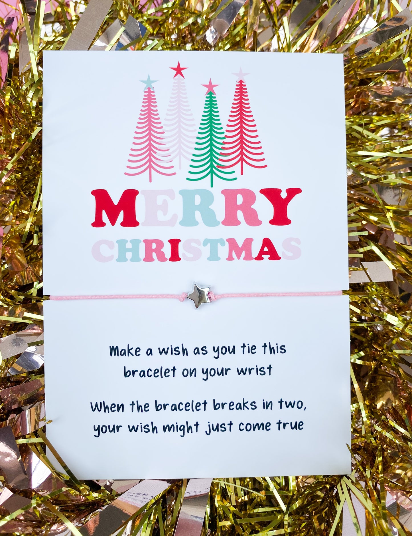 Merry Christmas Tree Wish Bracelet