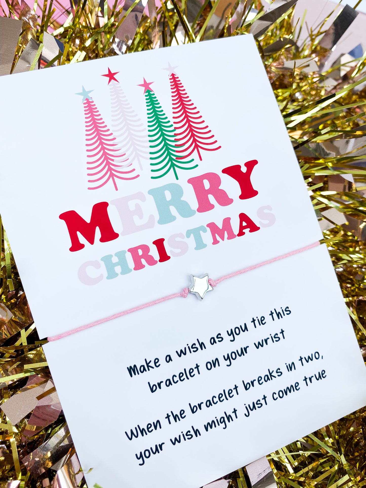 Merry Christmas Tree Wish Bracelet