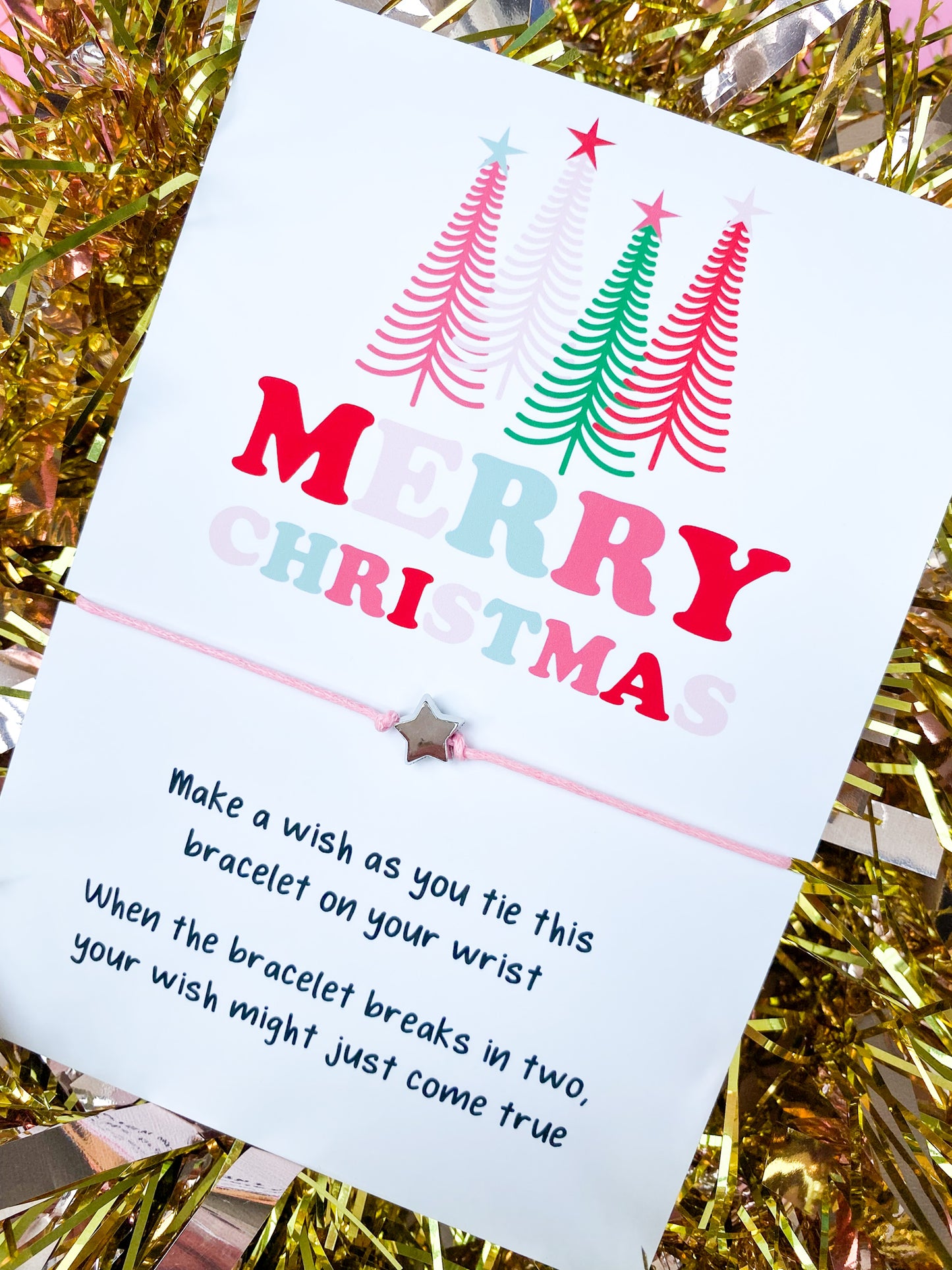 Merry Christmas Tree Wish Bracelet