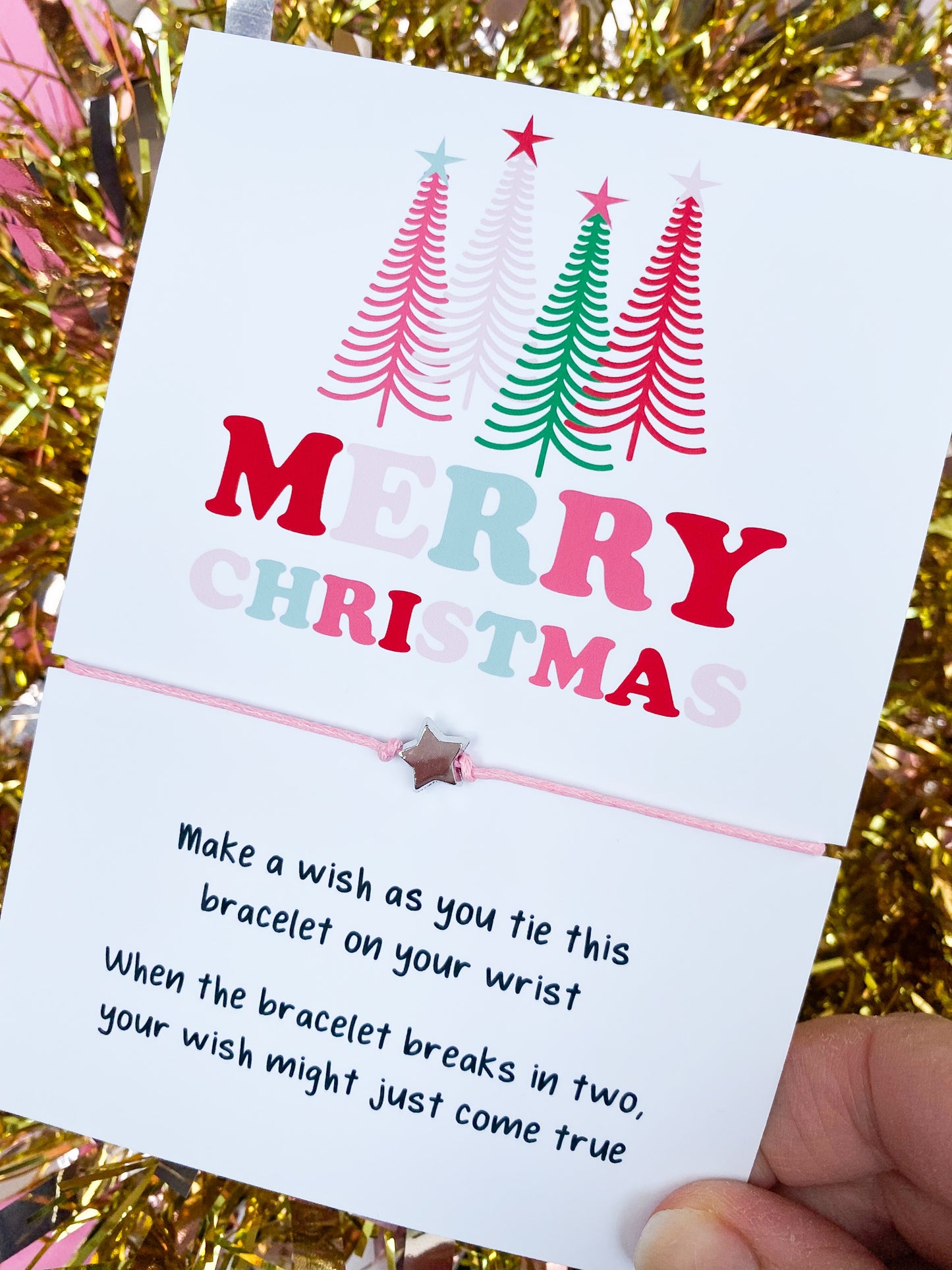 Merry Christmas Tree Wish Bracelet