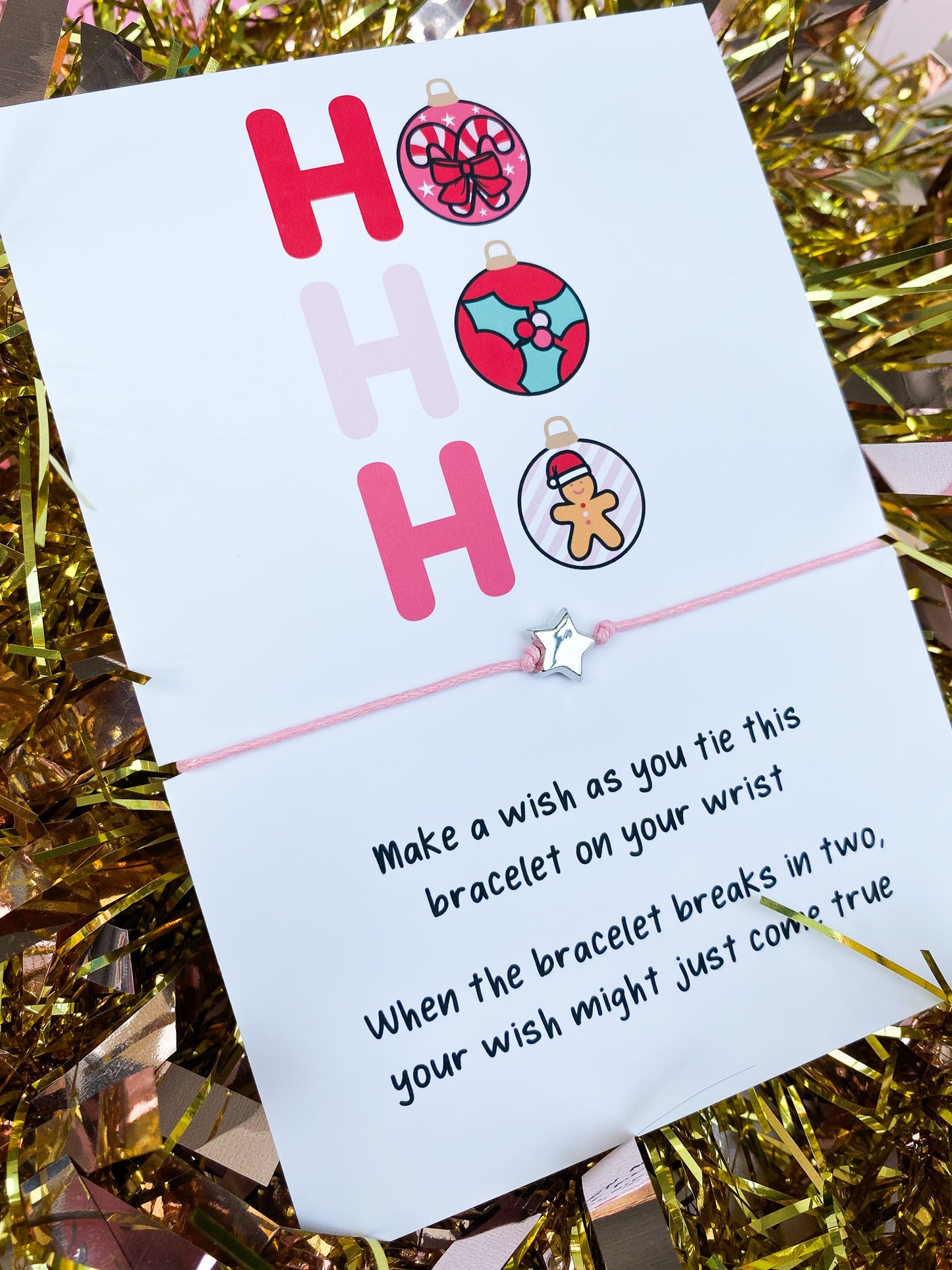 Ho Ho Ho Christmas Wish Bracelet | wish string bracelet