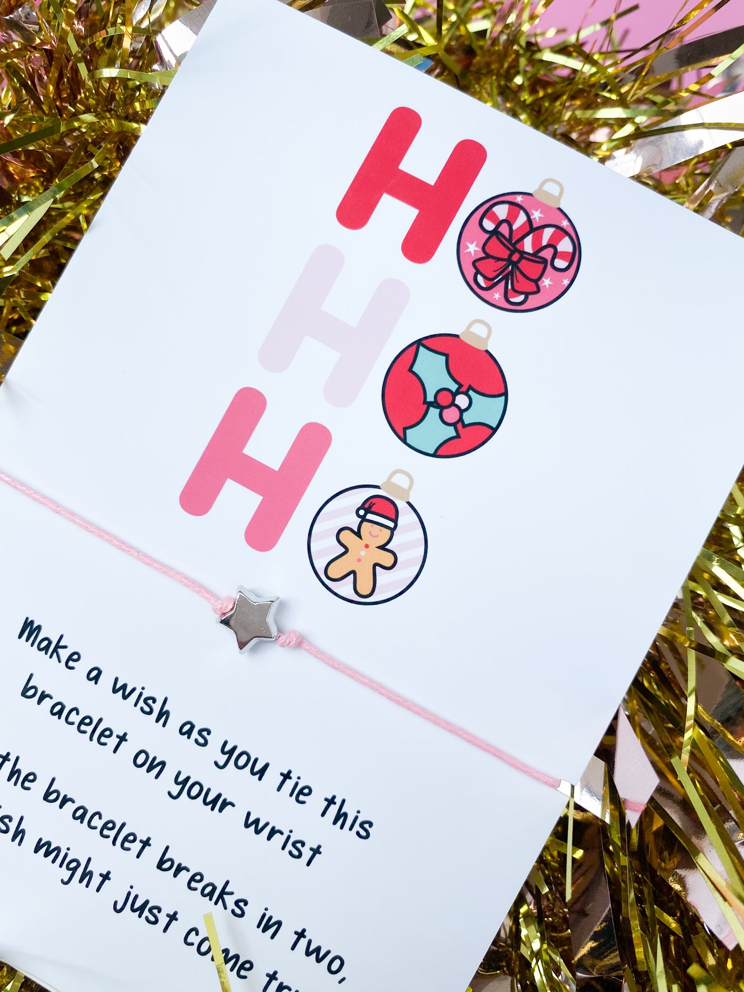 Ho Ho Ho Christmas Wish Bracelet | wish string bracelet