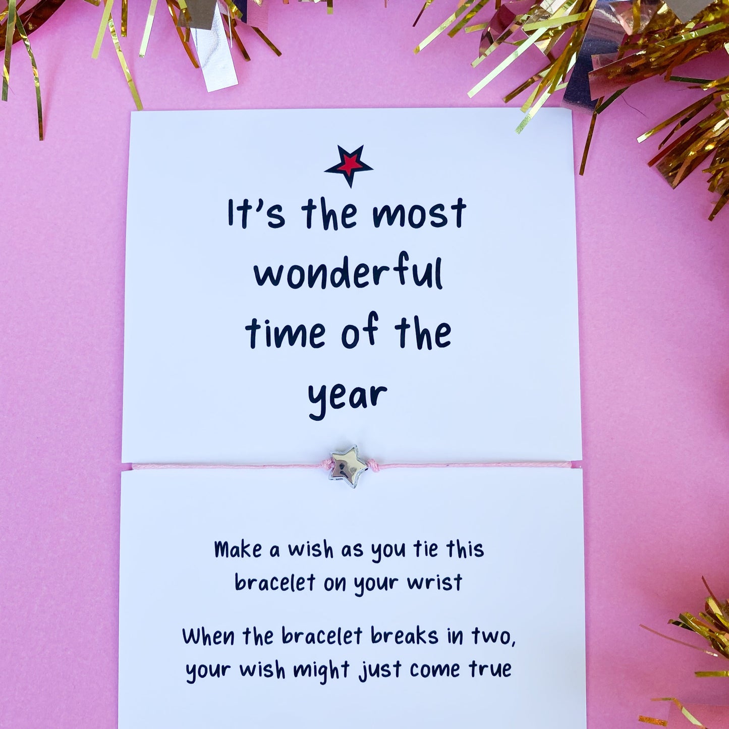 It's the most wonderful time | Merry Christmas Wish Bracelet