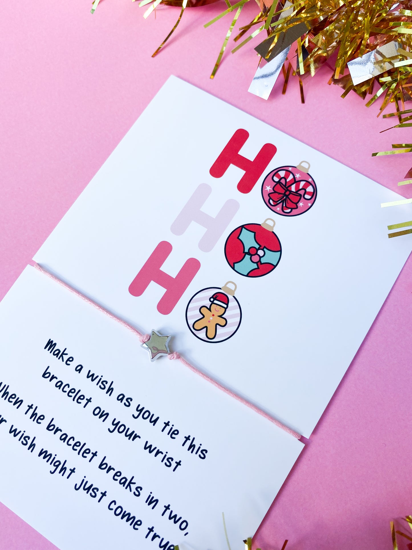 Ho Ho Ho Christmas Wish Bracelet | wish string bracelet