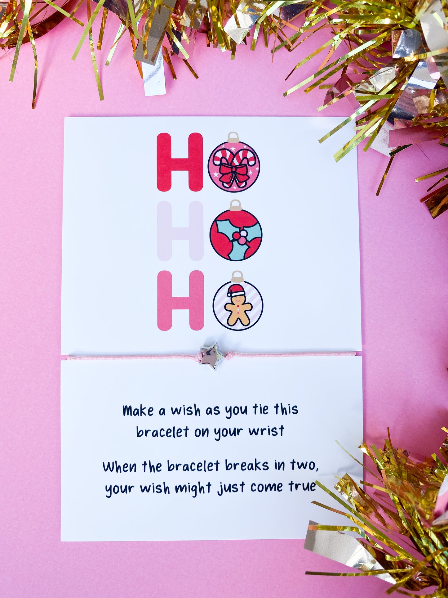 Ho Ho Ho Christmas Wish Bracelet | wish string bracelet