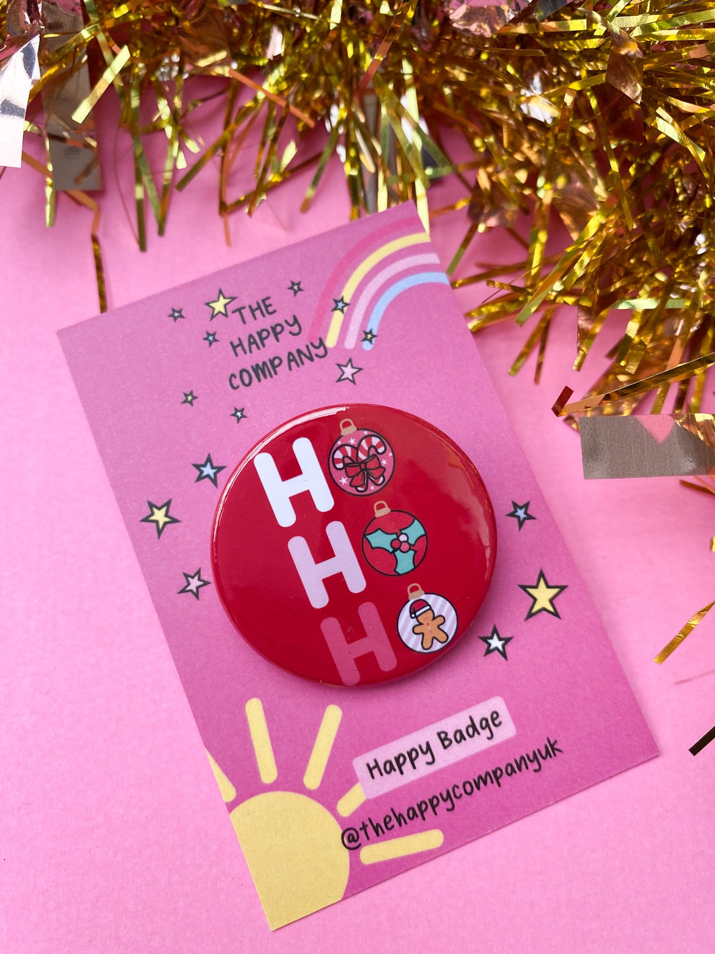 Ho ho ho Christmas Pin Badge
