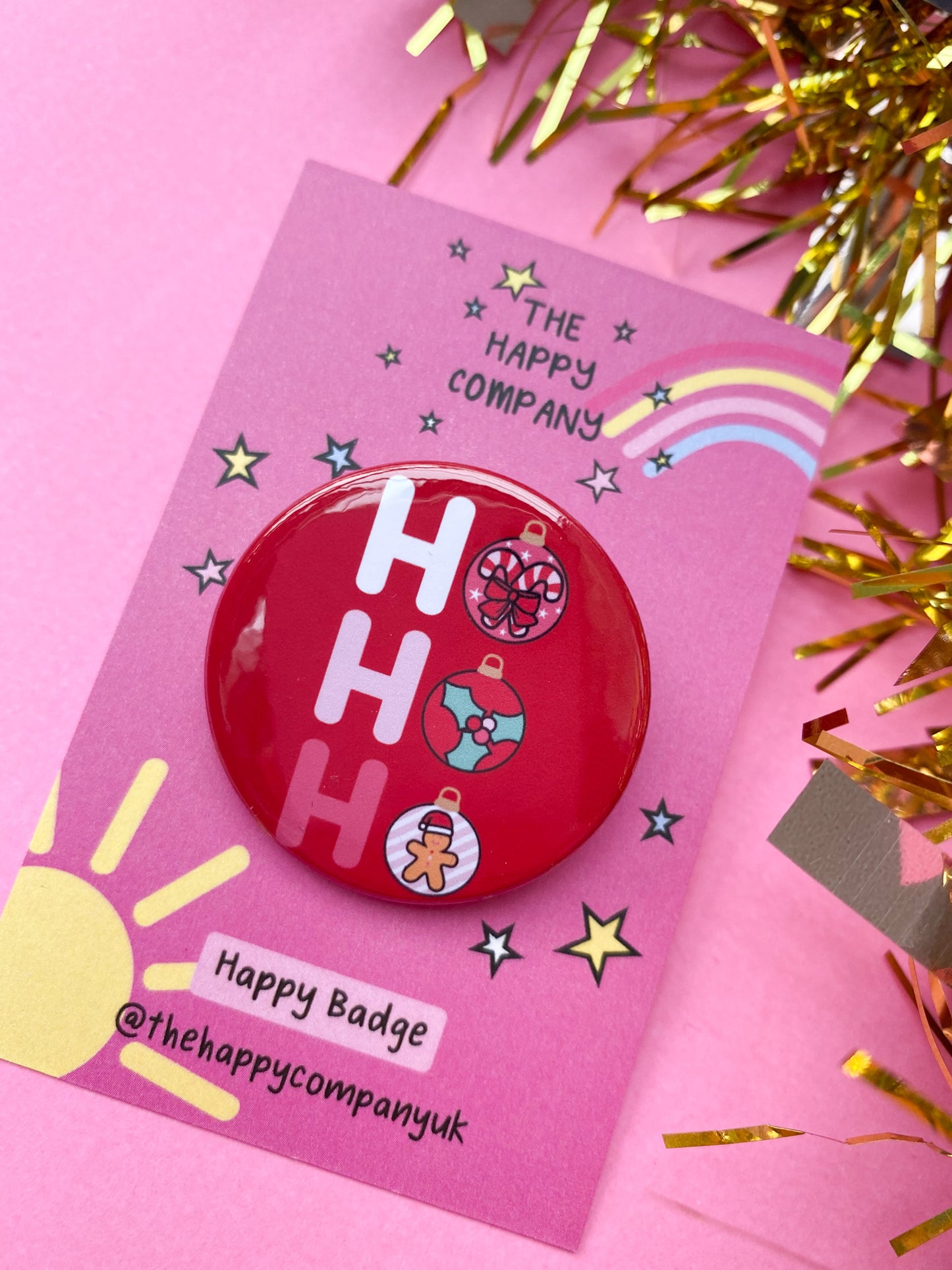Ho ho ho Christmas Pin Badge