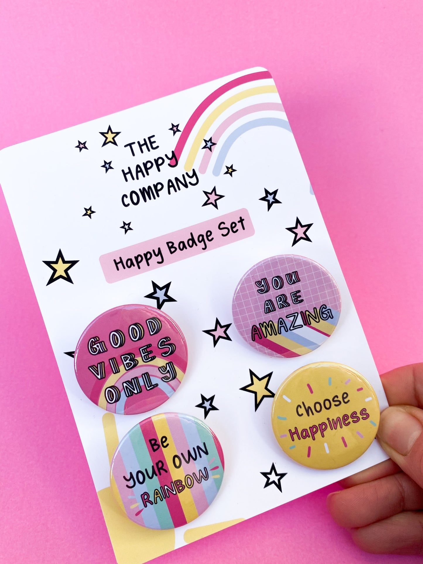 You are Amazing affirmation Pin Badge Set