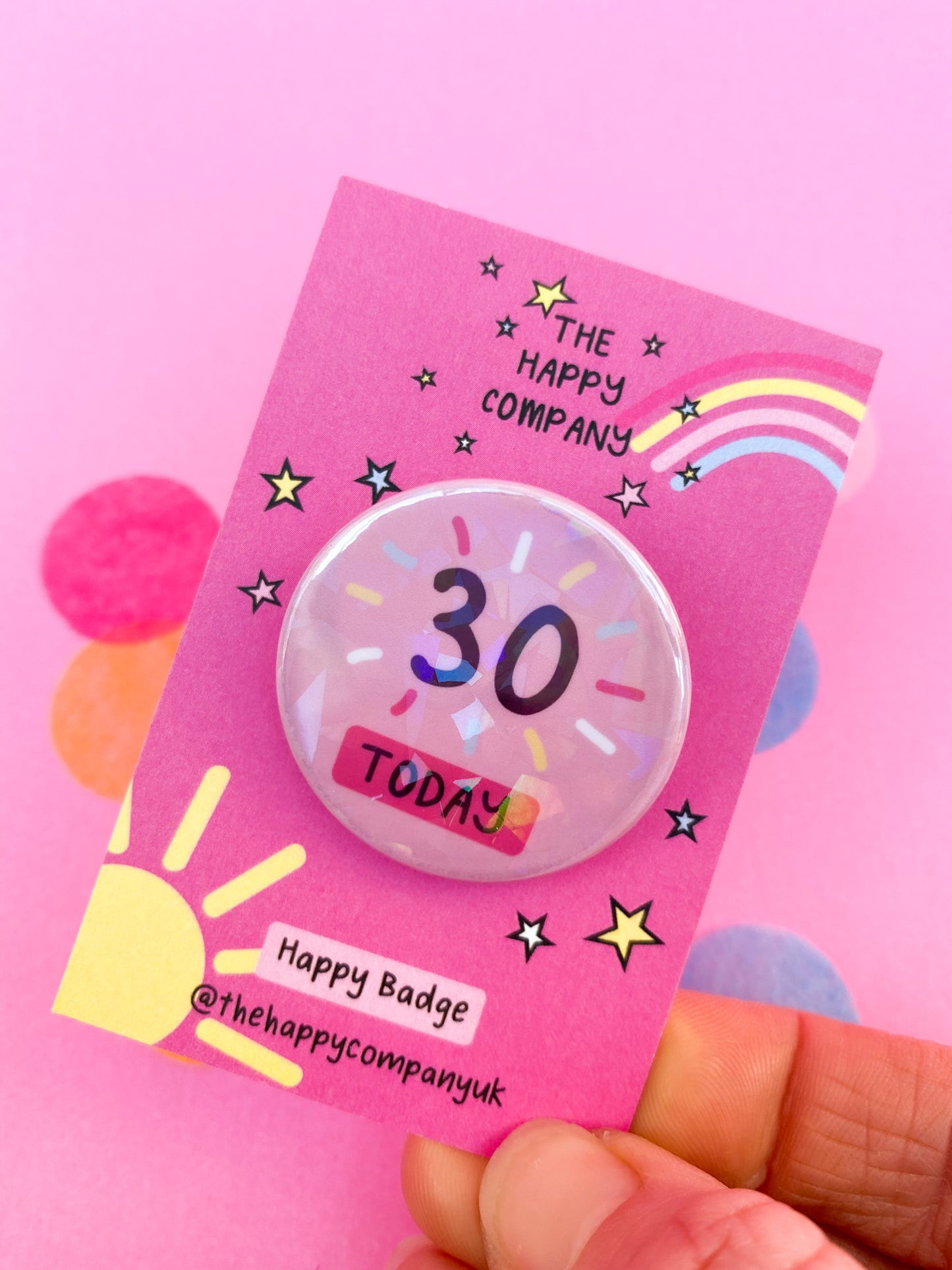 30th Birthday Pin Badge | 30th gifts