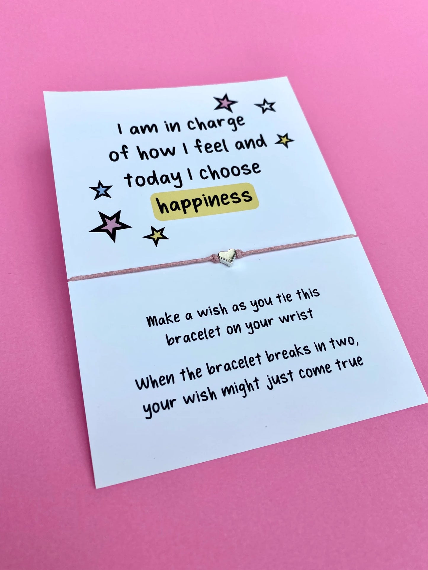 Happiness Affirmation Wish Bracelet