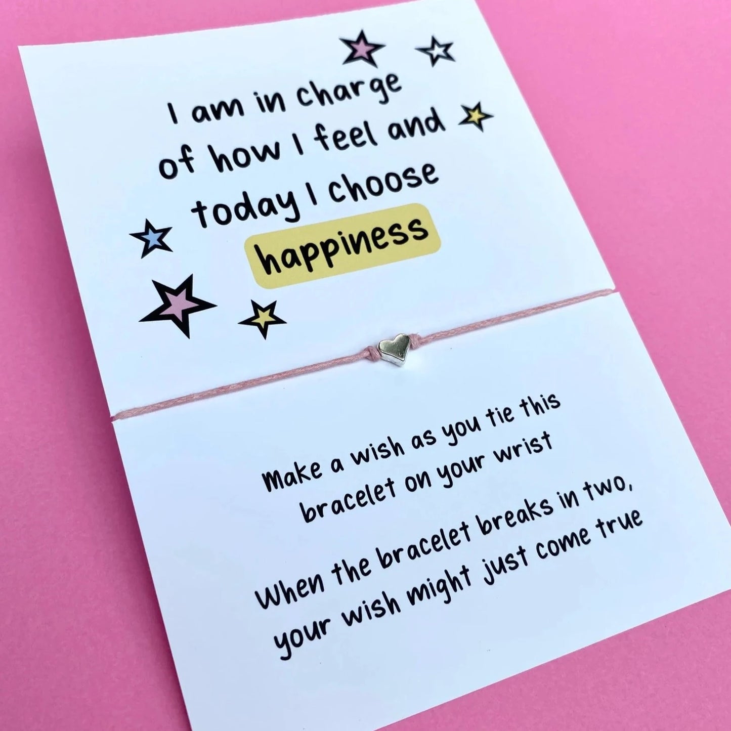 Happiness Affirmation Wish Bracelet