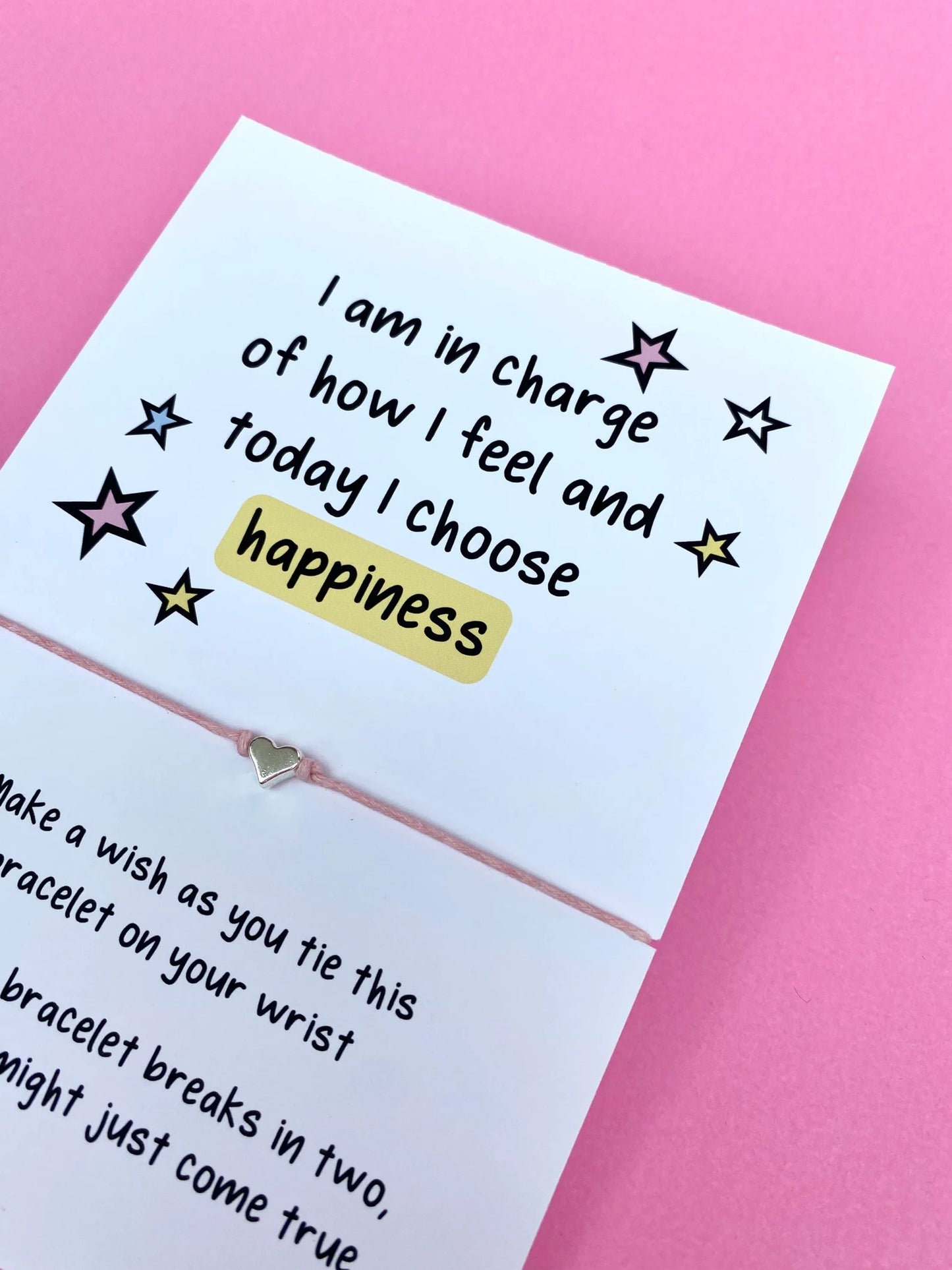 Happiness Affirmation Wish Bracelet