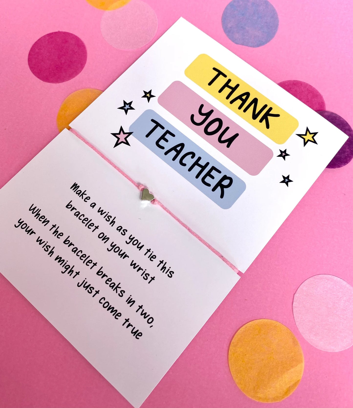 Thank you teacher Wish Bracelet