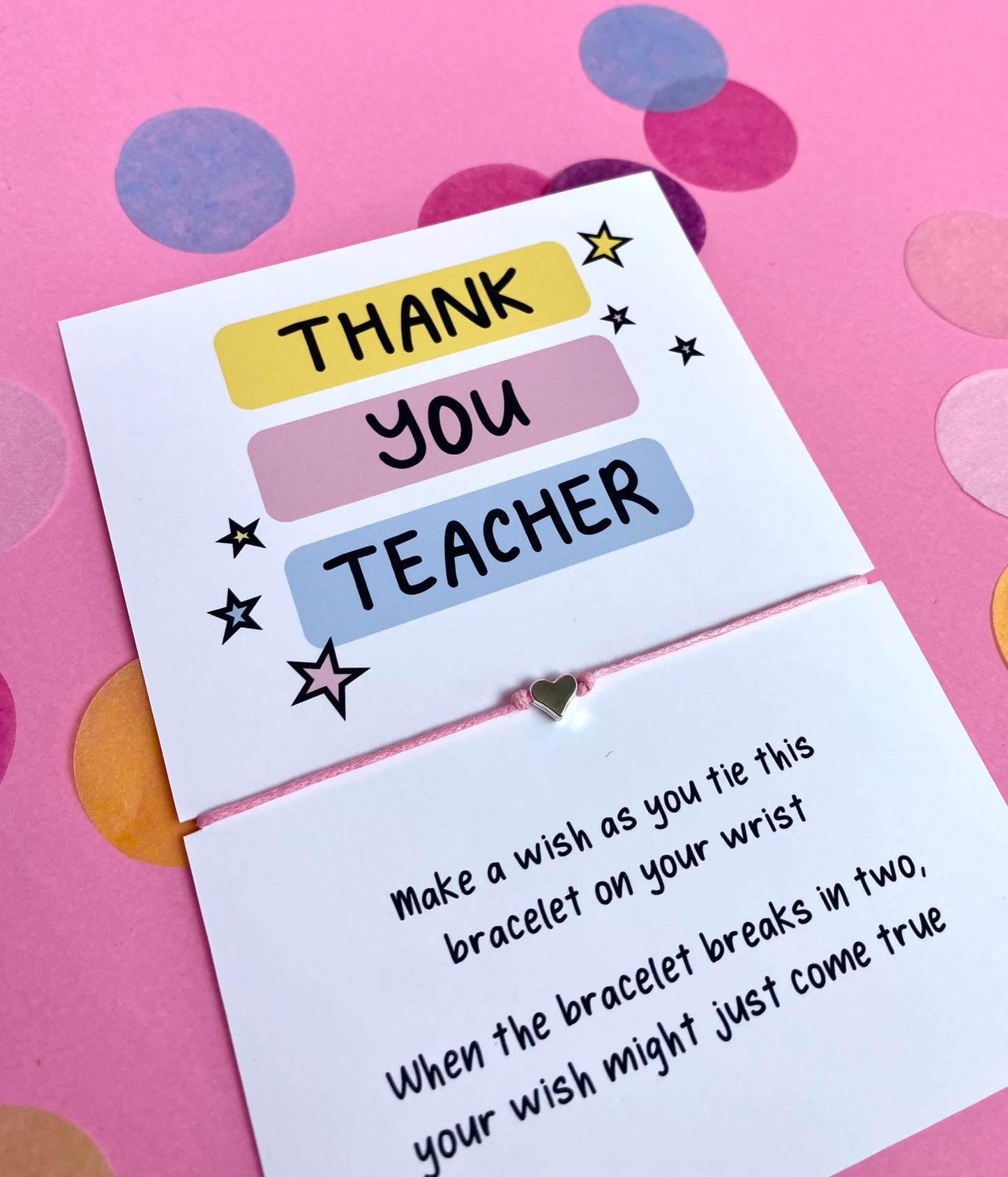 Thank you teacher Wish Bracelet