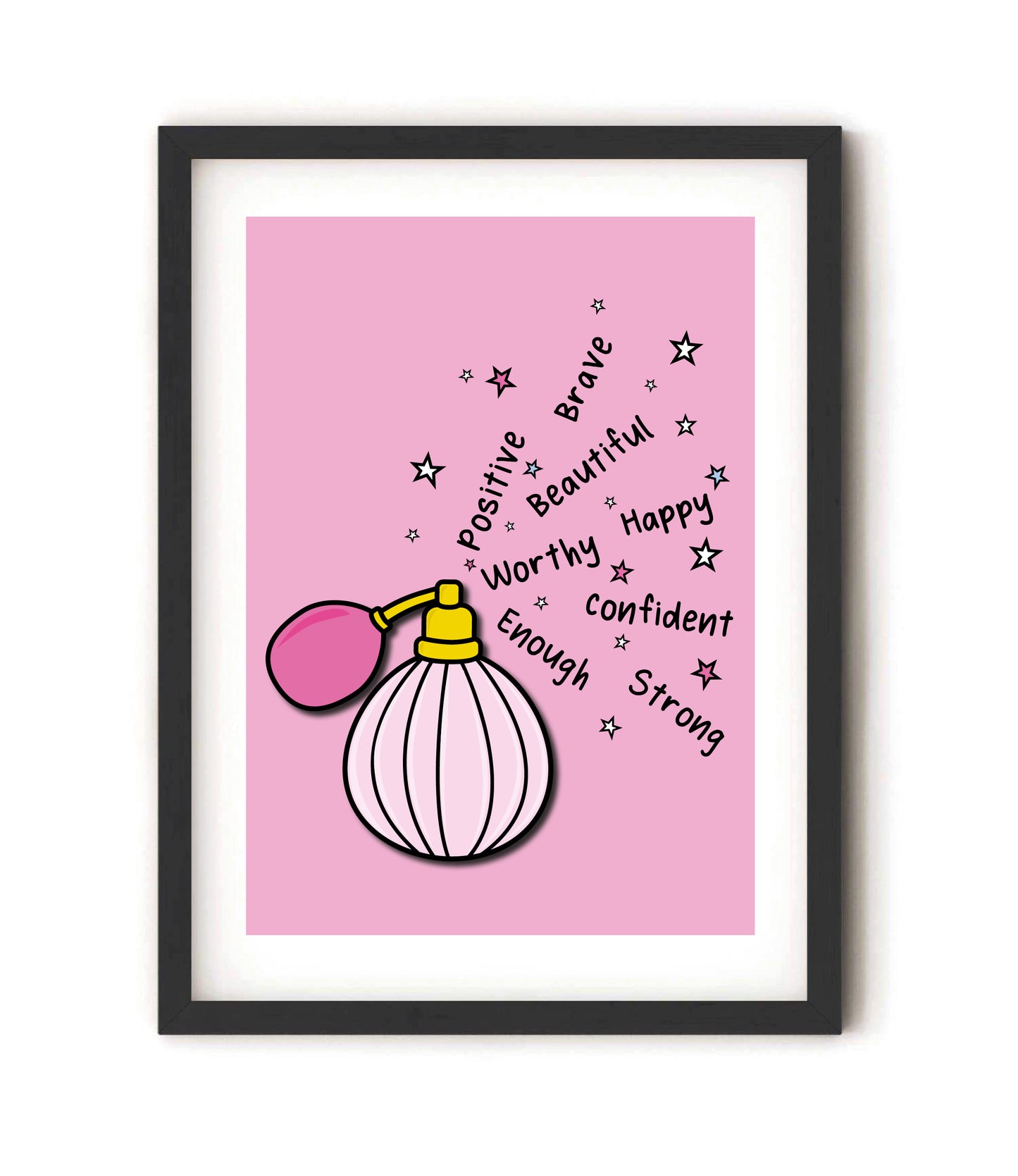 Positive Perfume Spray Affirmation Wall Art