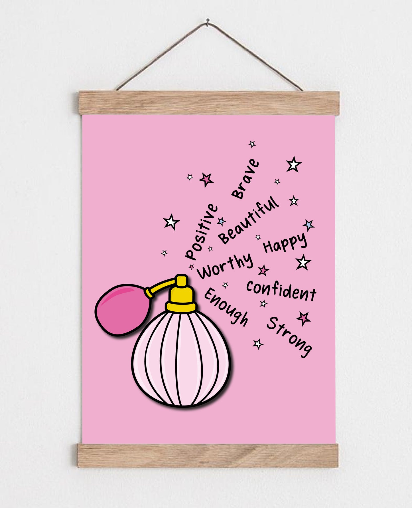 Positive Perfume Spray Affirmation Wall Art