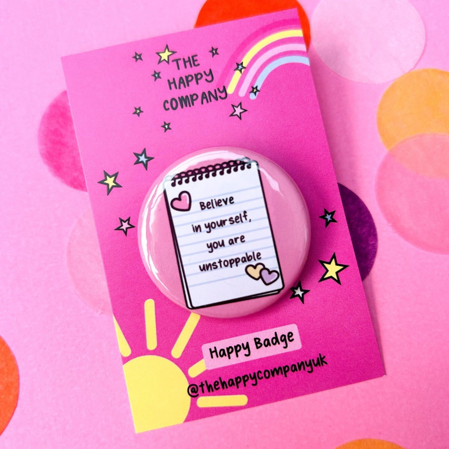 Believe In Yourself Notebook Badge