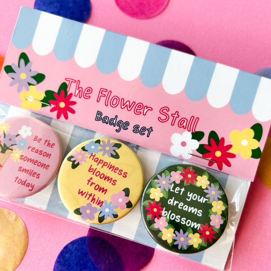 The Flower Stall Affirmation Badge Set