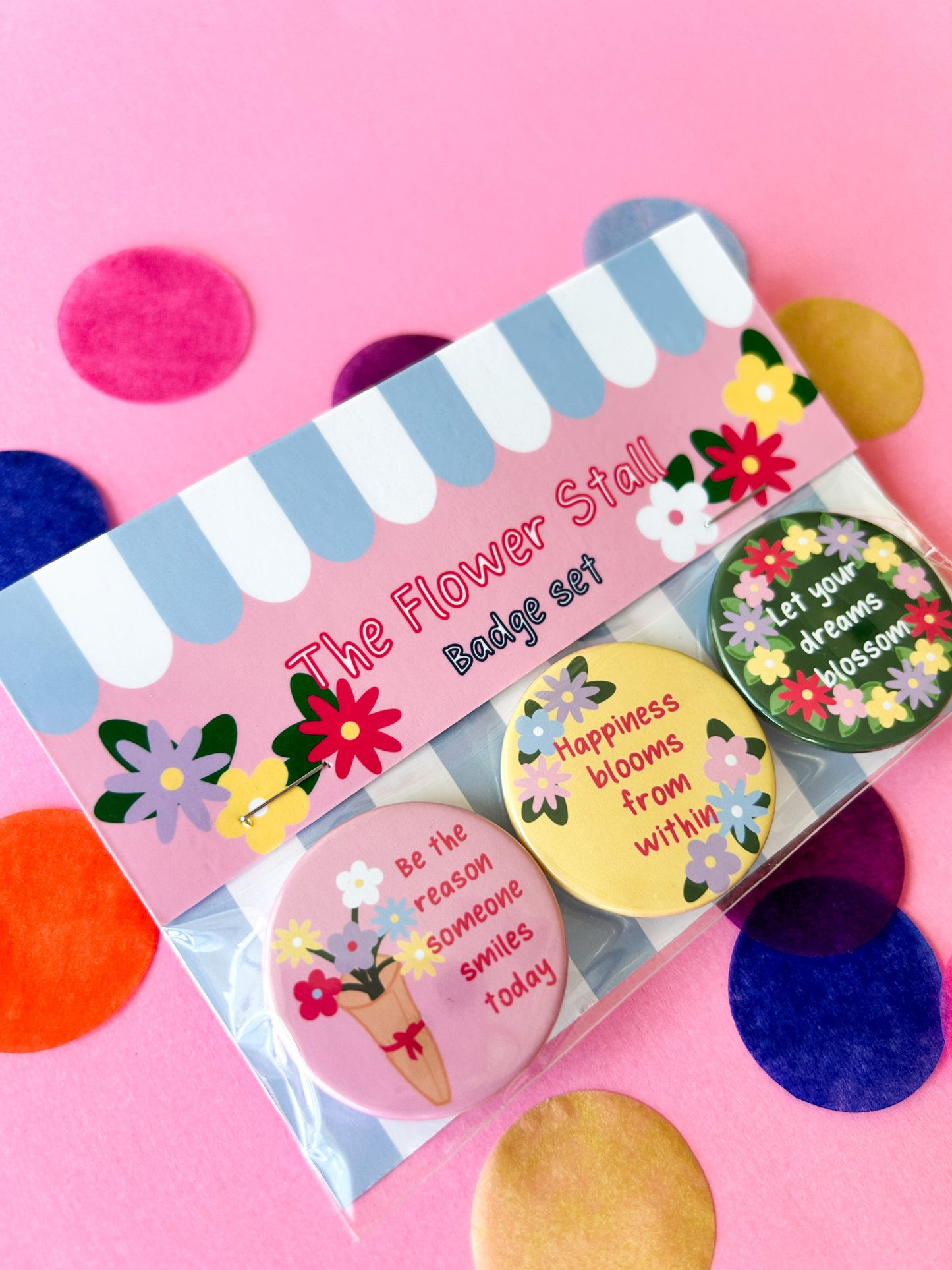 The Flower Stall Affirmation Badge Set