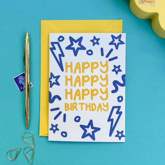 Happy Birthday Card - Doodle Card