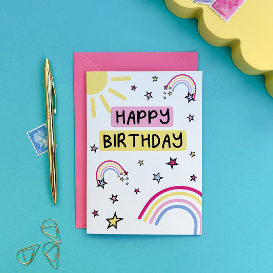Rainbow Happy Birthday Card