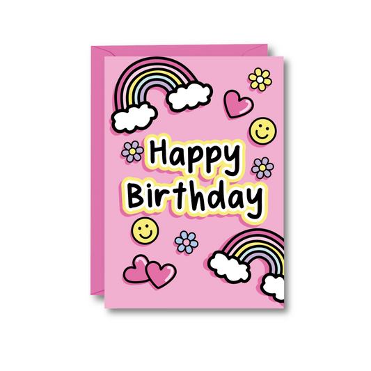 Rainbow Happy Birthday Card