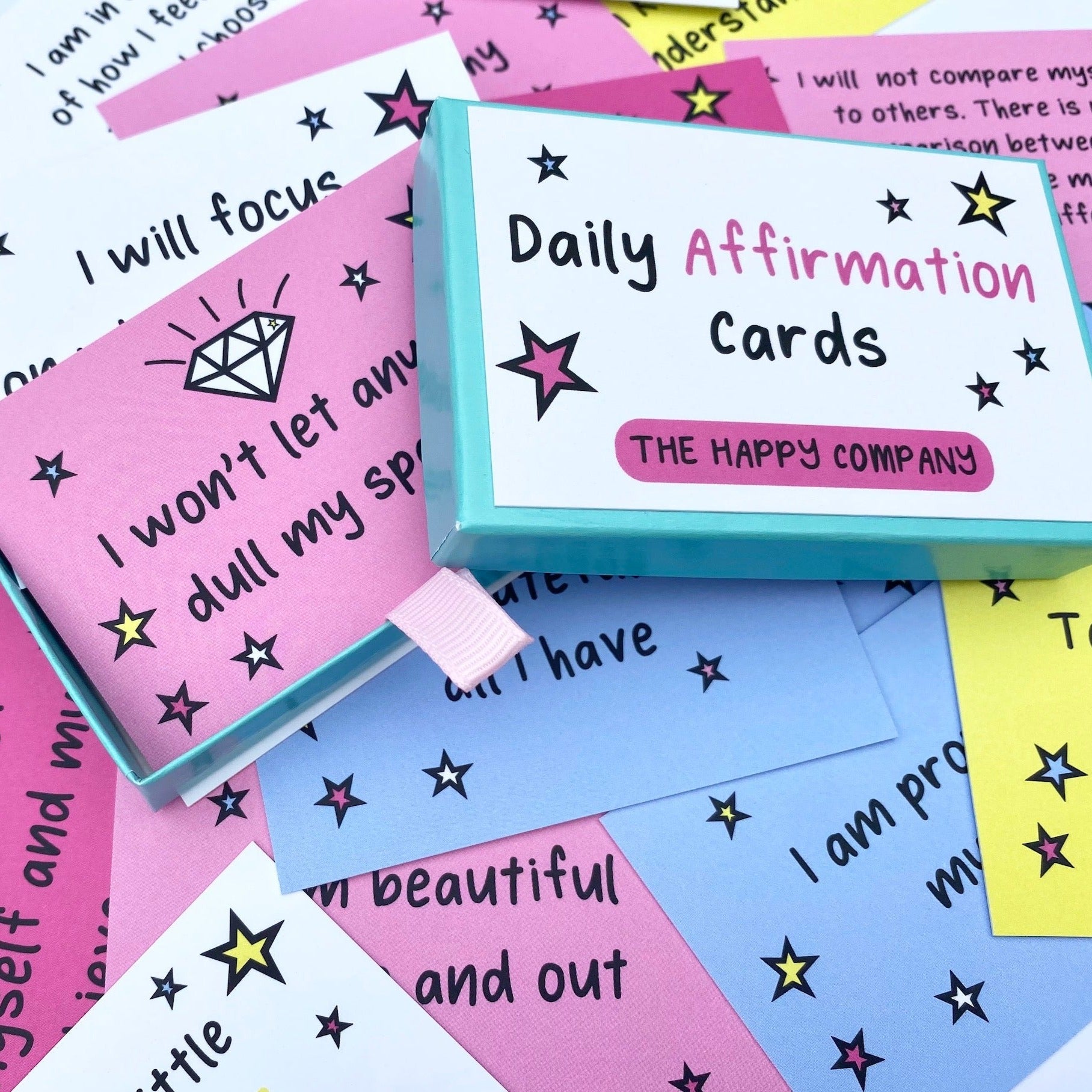 positive and motivational affirmation quote cards, girls youth childrens mental health, womens mental health tools