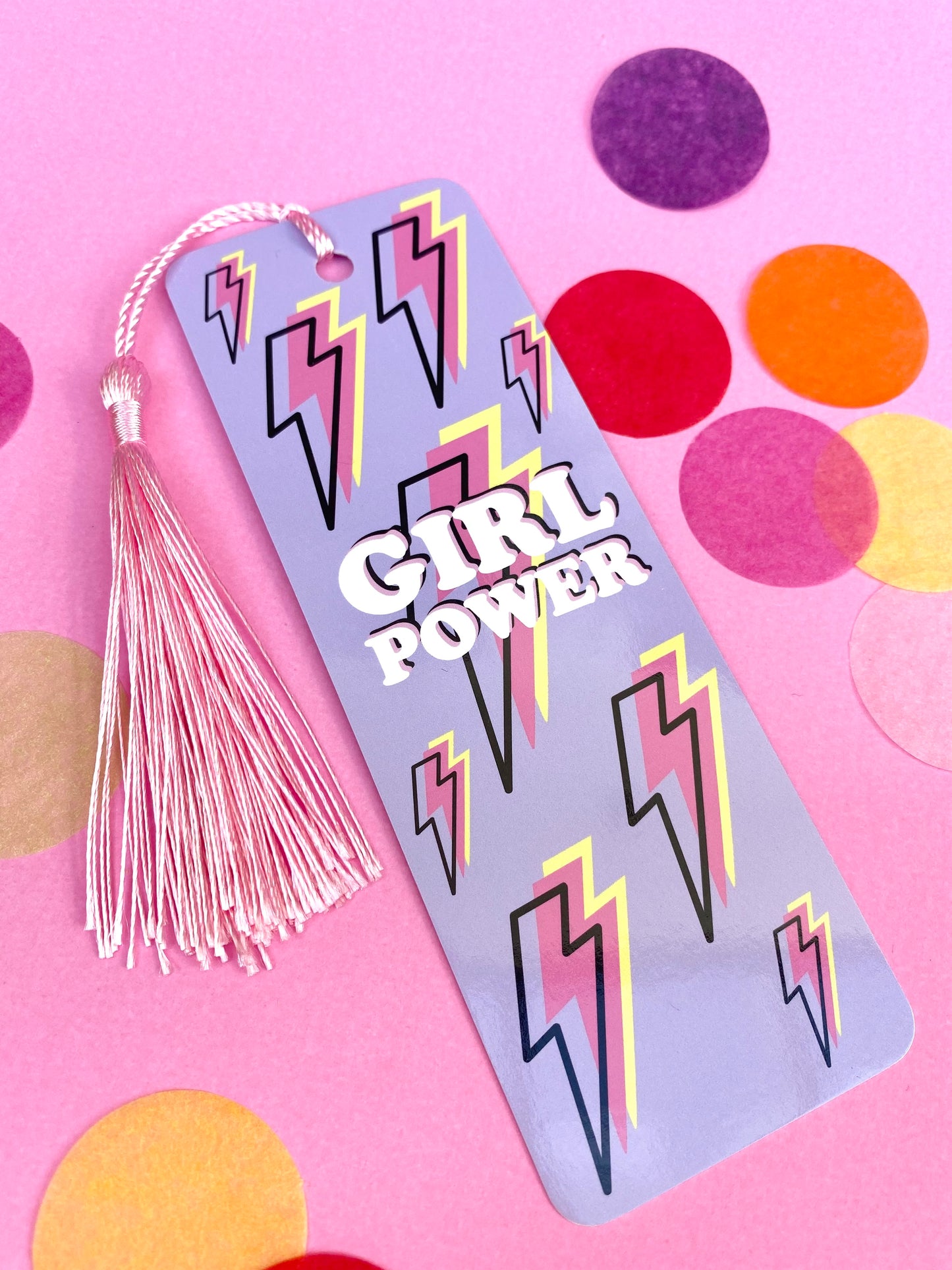 Girl Power Pink Tassel Bookmark