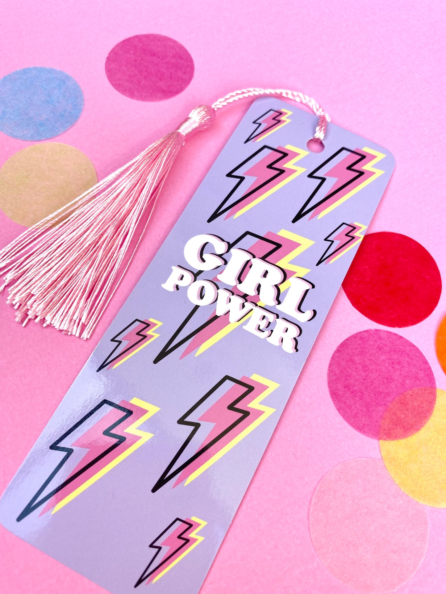 Girl Power Pink Tassel Bookmark