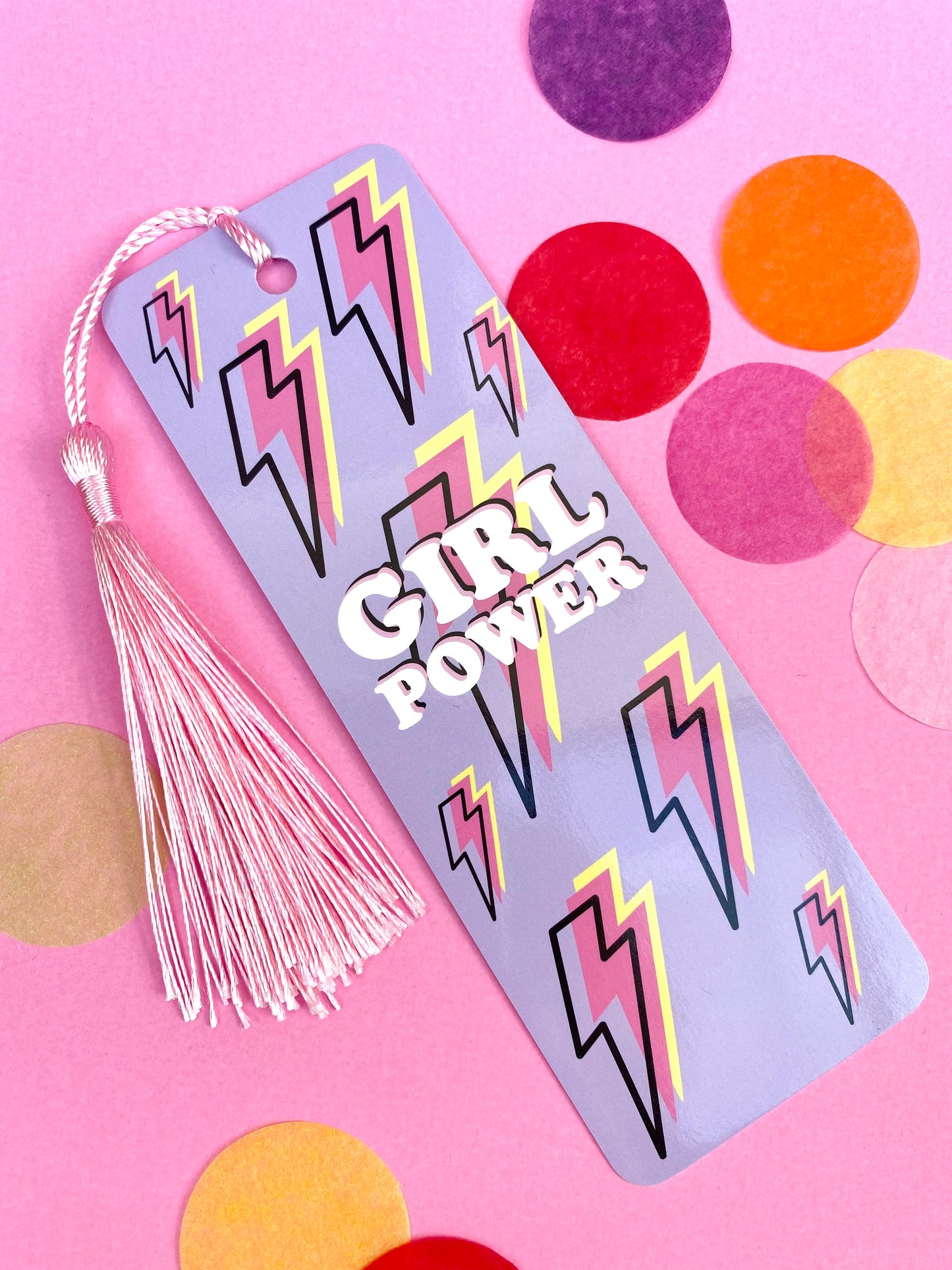 Girl Power Pink Tassel Bookmark