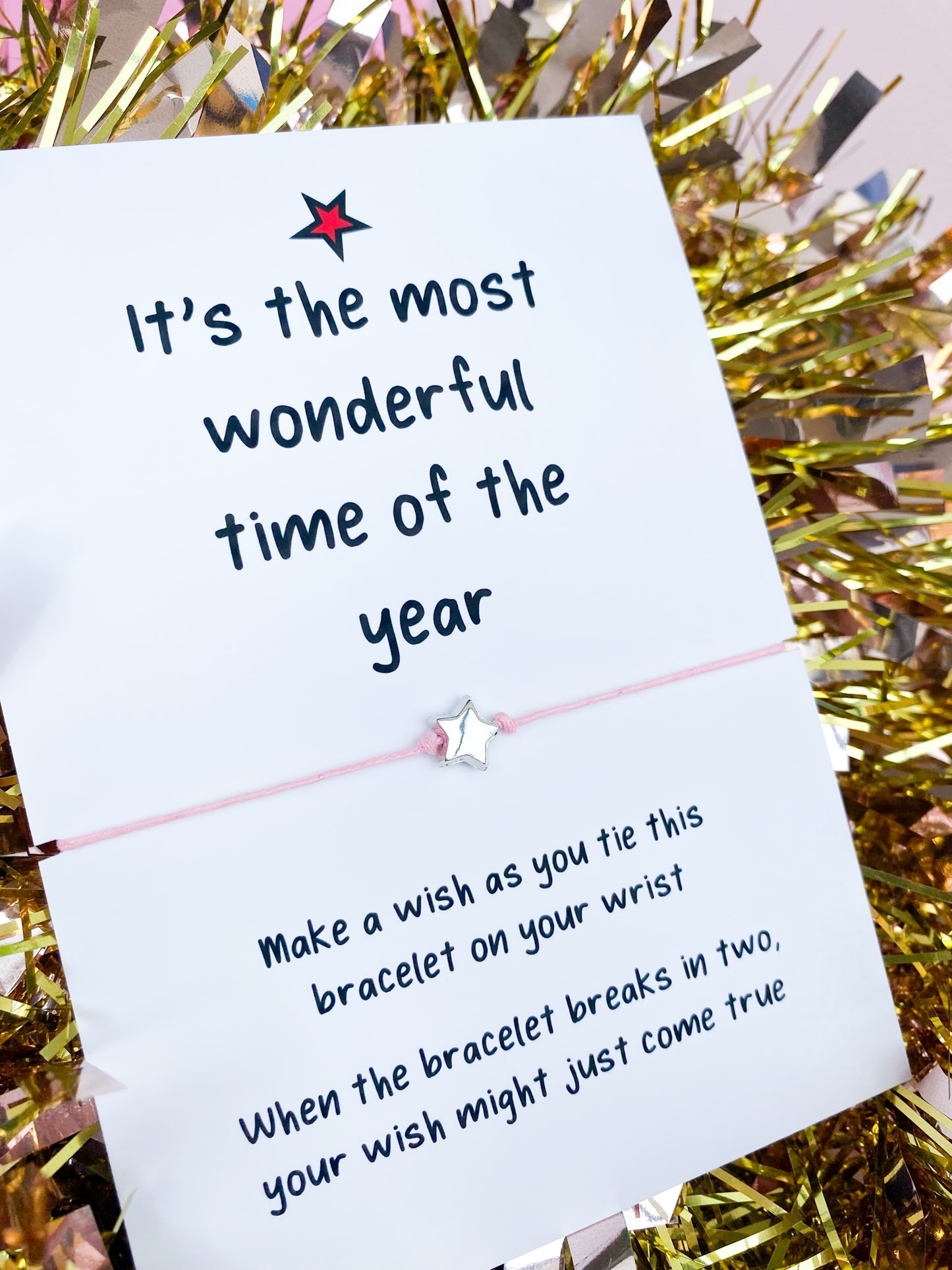 It's the most wonderful time | Merry Christmas Wish Bracelet