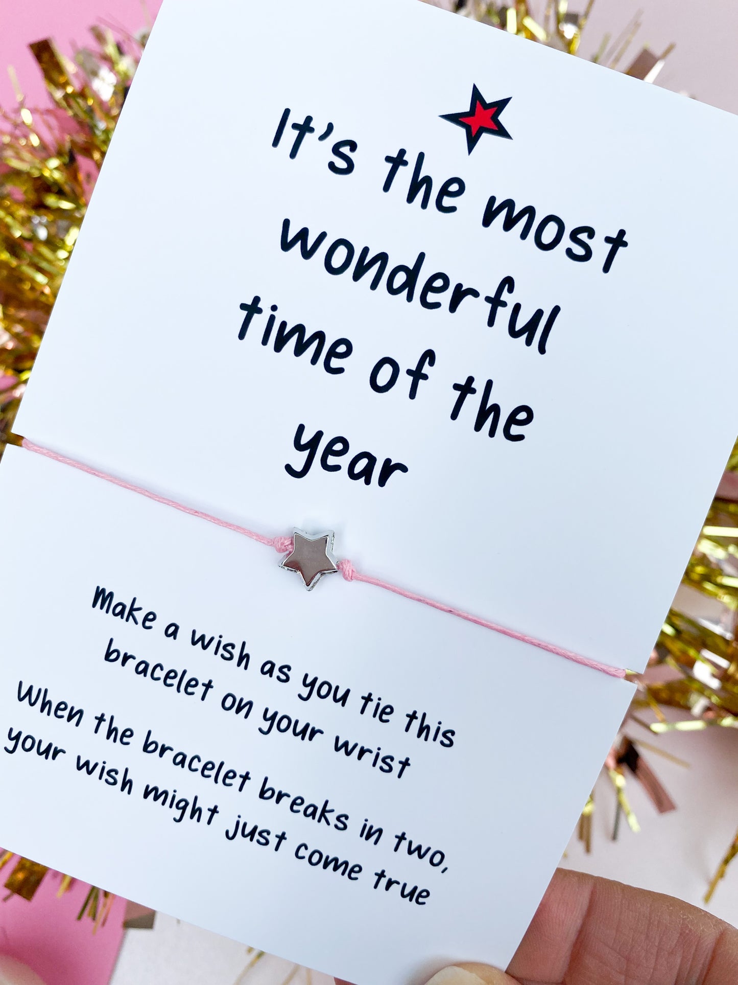 It's the most wonderful time | Merry Christmas Wish Bracelet