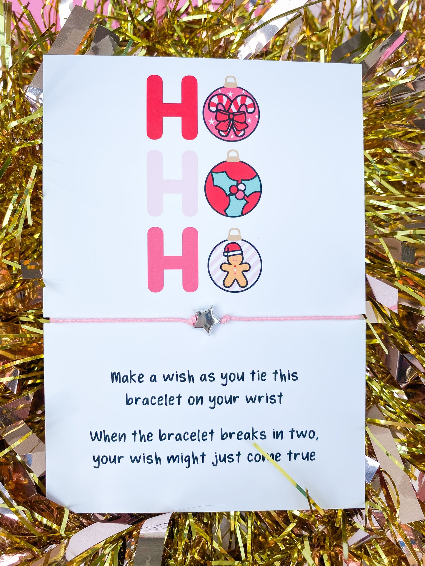 Ho Ho Ho Christmas Wish Bracelet | wish string bracelet