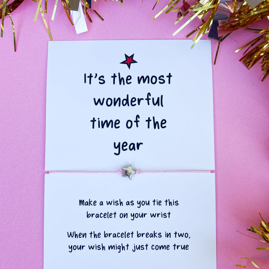 It's the most wonderful time | Merry Christmas Wish Bracelet