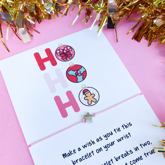 Ho Ho Ho Christmas Wish Bracelet | wish string bracelet