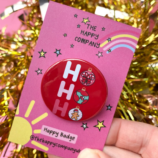 Ho ho ho Christmas Pin Badge
