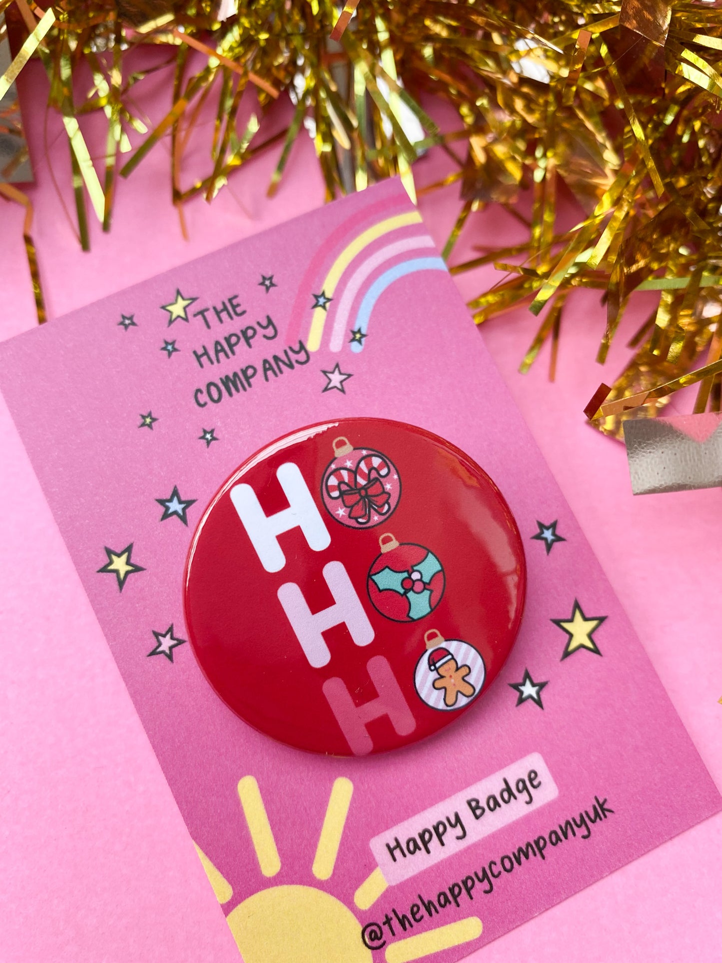 Ho ho ho Christmas Pin Badge