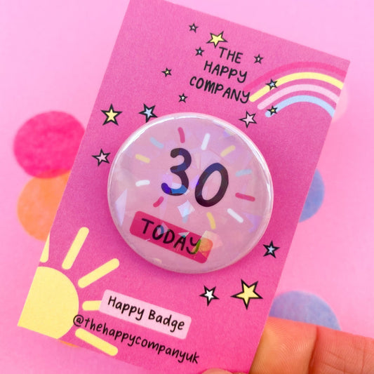30th Birthday Pin Badge | 30th gifts