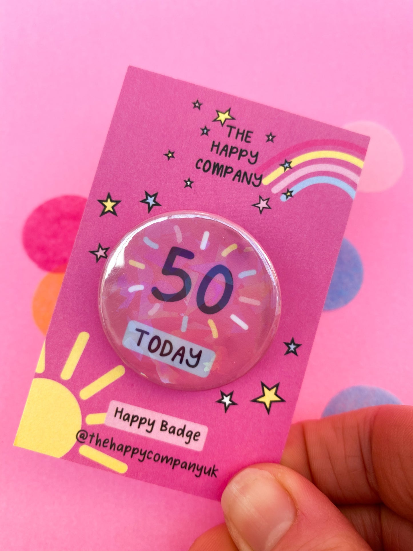 50th Birthday Pin Badge | 50th gifts