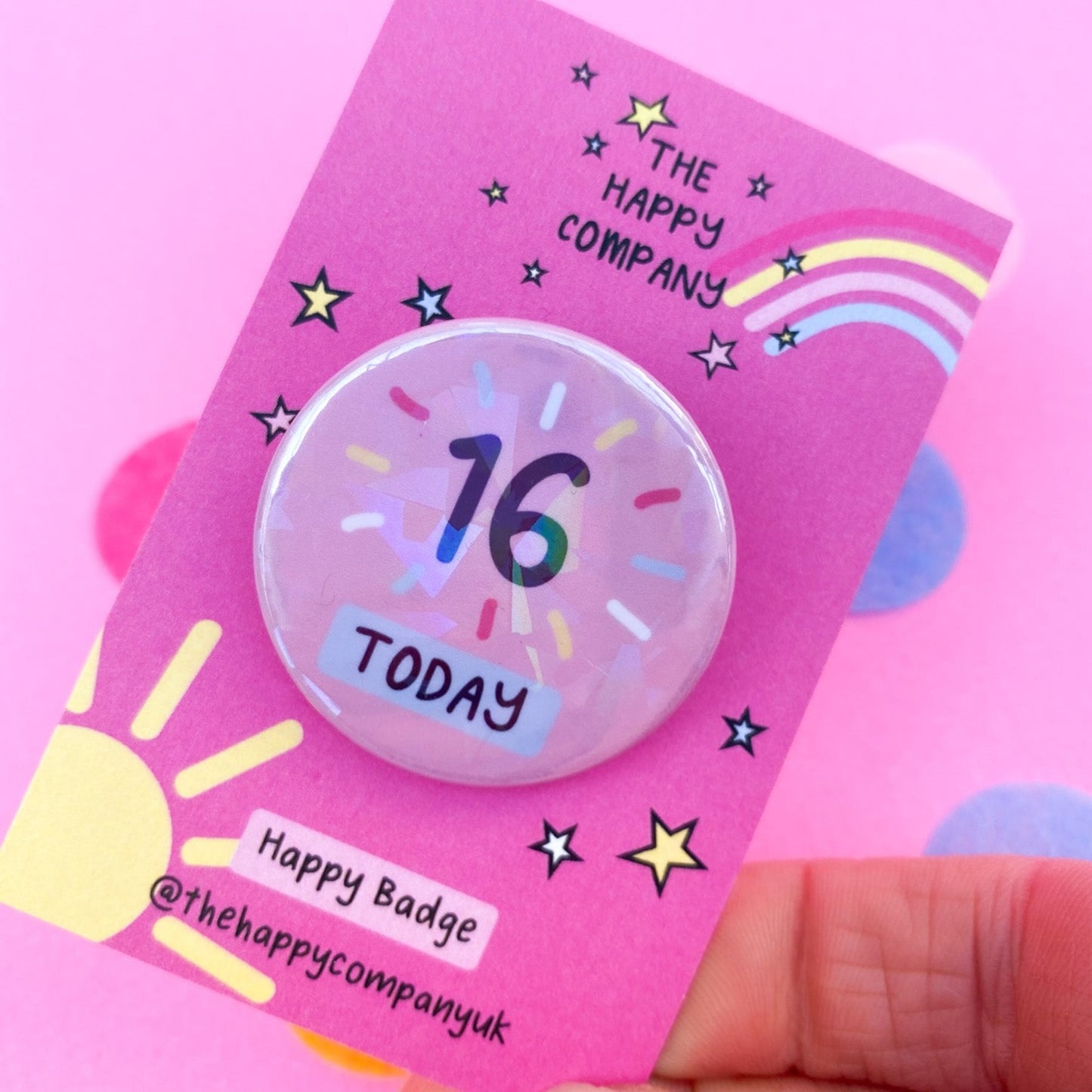 16th Birthday Pin Badge | 16th gifts