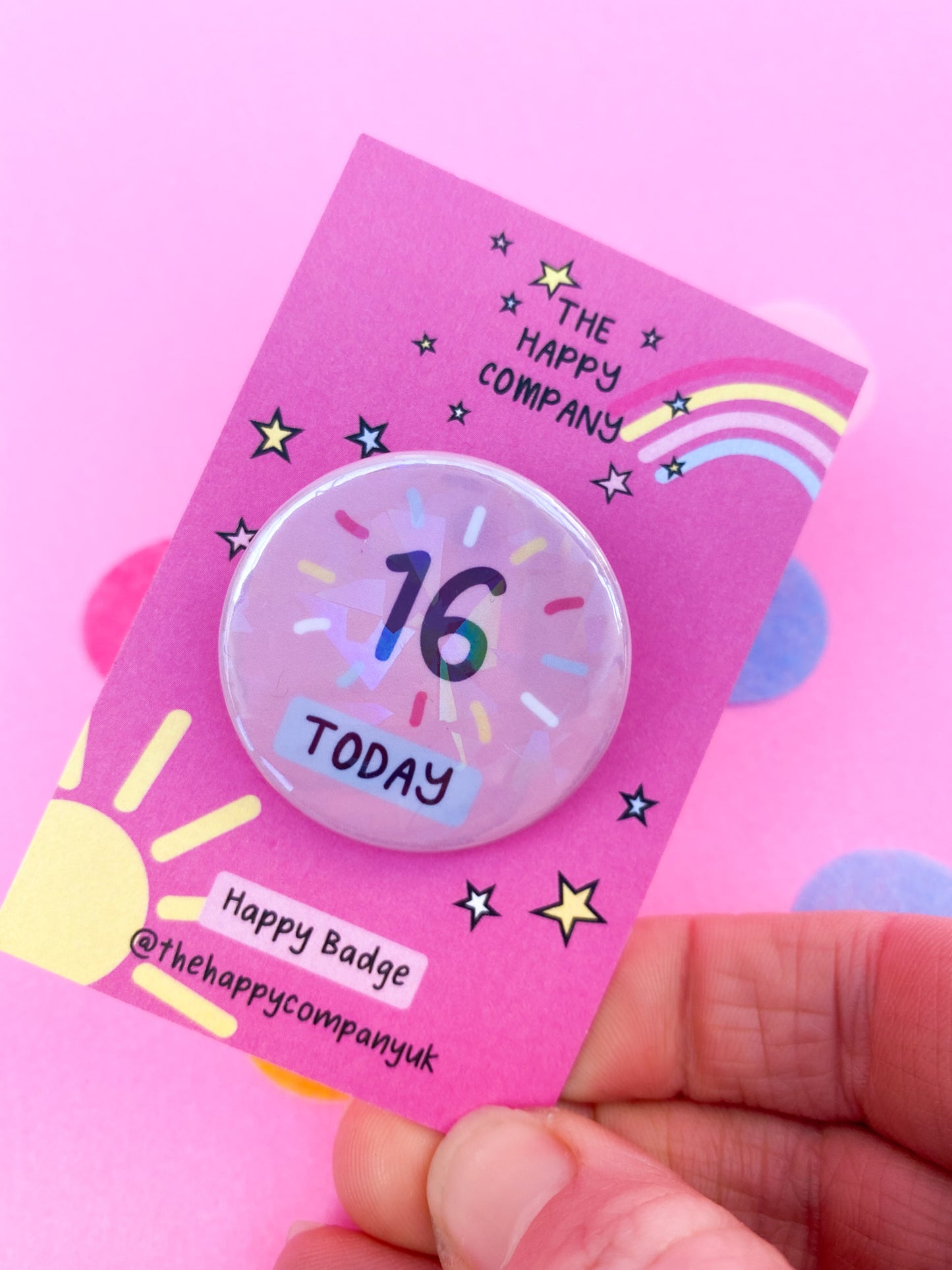 16th Birthday Pin Badge | 16th gifts