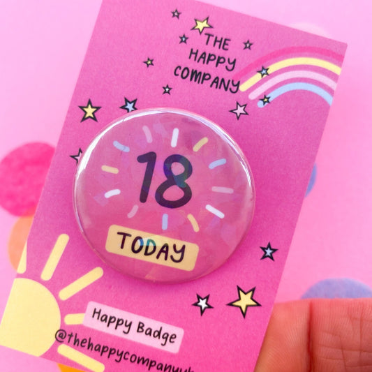 18th Birthday Pin Badge | 18th gifts